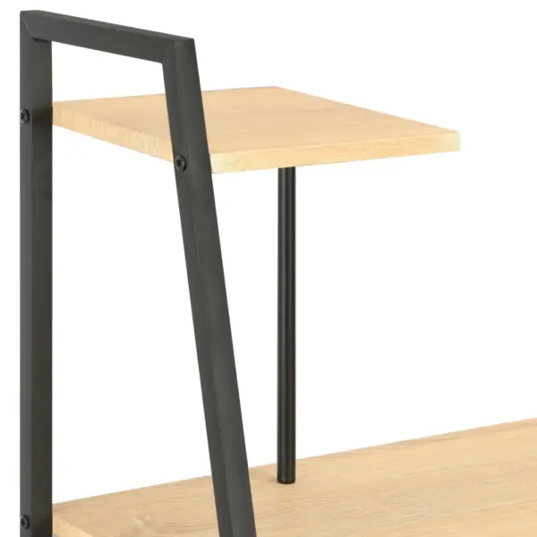 Kirjutuslaud riiulisüsteemiga, must ja tammevärvi, 102 x 50 x 117 cm – 5