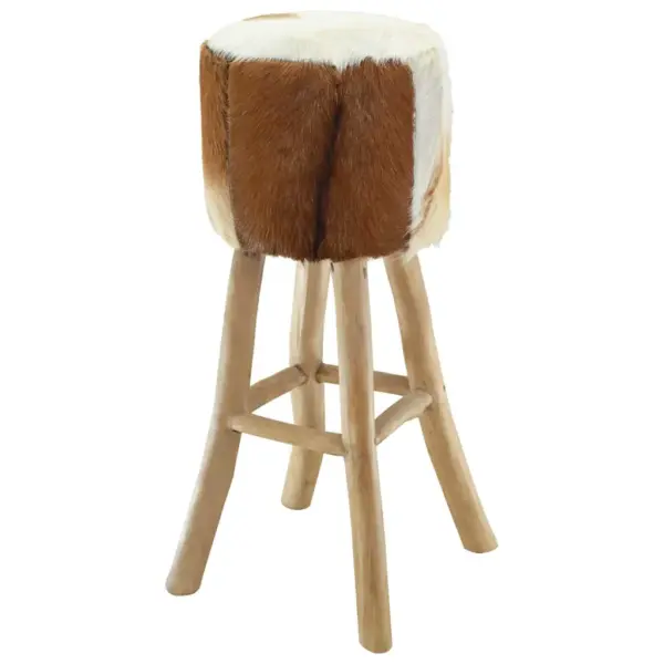 Kitsenahast istmega baaripukk, tiigipuidust raam, 76 cm - 2
