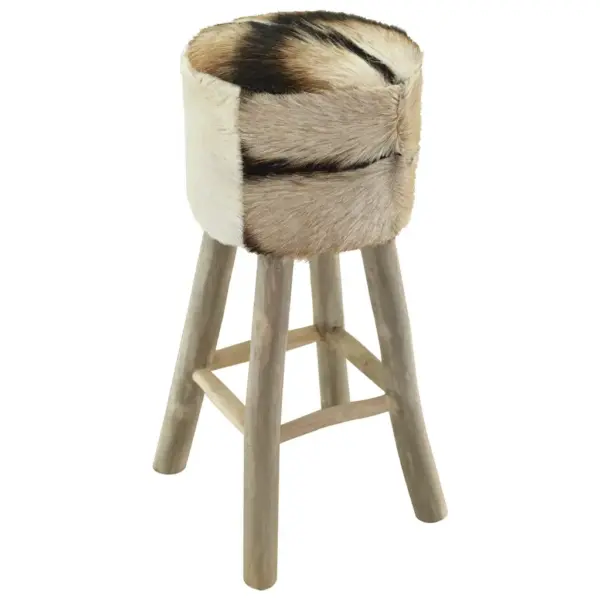 Kitsenahast istmega baaripukk, tiigipuidust raam, 76 cm - 5