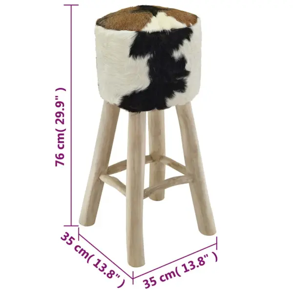 Kitsenahast istmega baaripukk, tiigipuidust raam, 76 cm - 9