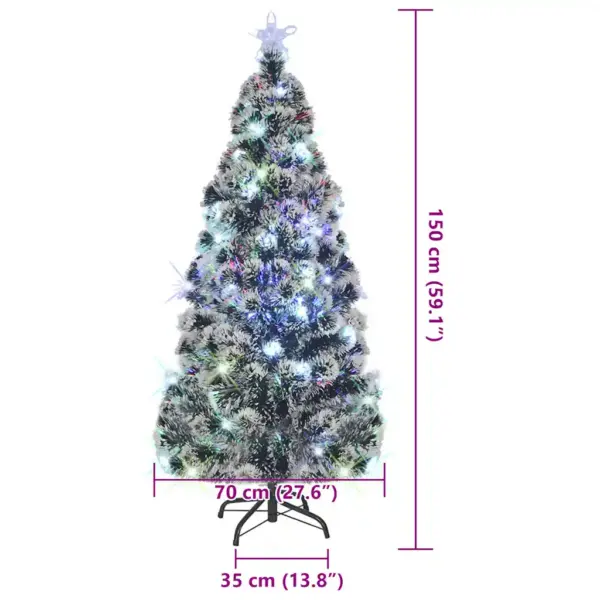Kiudoptiline LED-kunstjõulukuusk alusega, roheline, 150 cm – 8