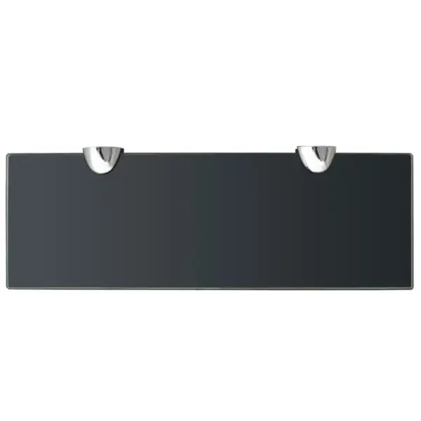 Hõljuvad seinariiulid 2 tk, must karastatud klaas, 30 x 10 cm, 8 mm – 4