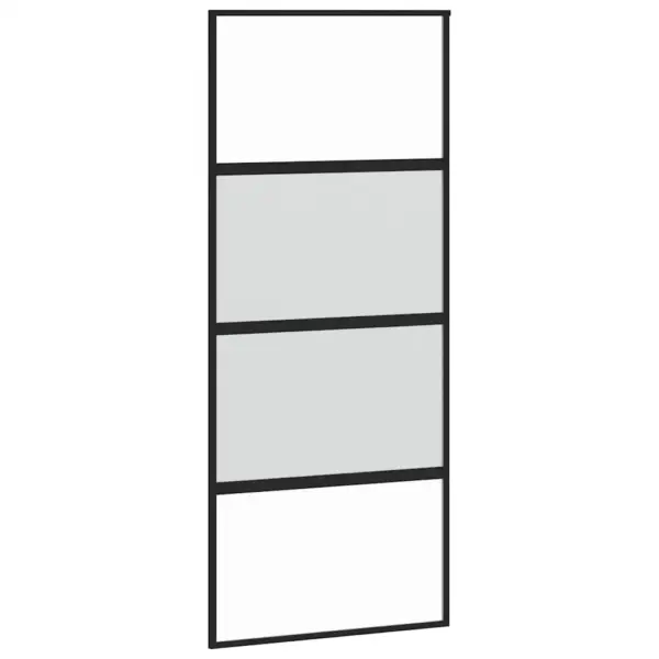 Klaasist liuguks karastatud klaasist, must alumiiniumraam, 90 x 205 cm – 2