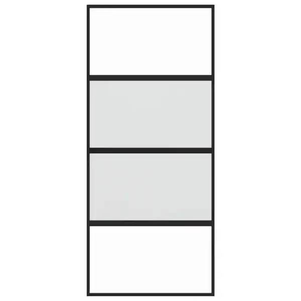 Klaasist liuguks karastatud klaasist, must alumiiniumraam, 90 x 205 cm – 4