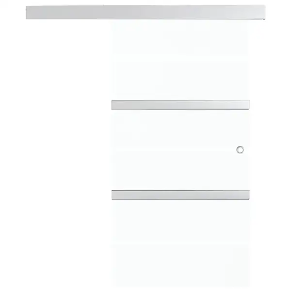 Klaasist liuguks ESG-klaasist ja alumiiniumsiiniga, hõbedane, 90 x 205 cm – 4