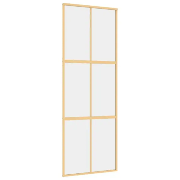 Kuldne liuguks läbipaistvast ESG-klaasist, alumiiniumraam, 76 x 205 cm – 2