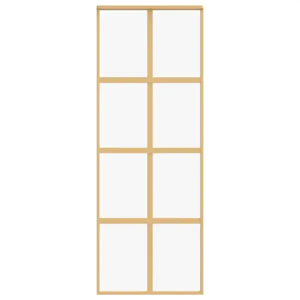 Klaasist liuguks kuldse alumiiniumraamiga, läbipaistev ESG-klaas, 76 x 205 cm – 4