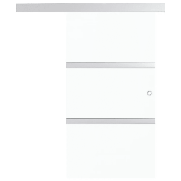 Klaasist lükanduks pehmete piirajatega, ESG-klaas ja alumiinium, hõbedane, 90 x 205 cm – 4