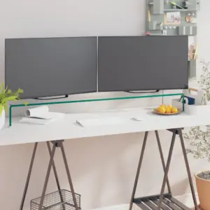 Läbipaistev klaasist monitori- ja telerialus, 120 x 30 x 13 cm