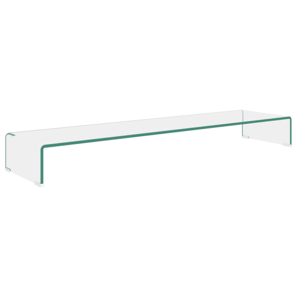 Läbipaistev klaasist monitori- ja telerialus, 120 x 30 x 13 cm – 2