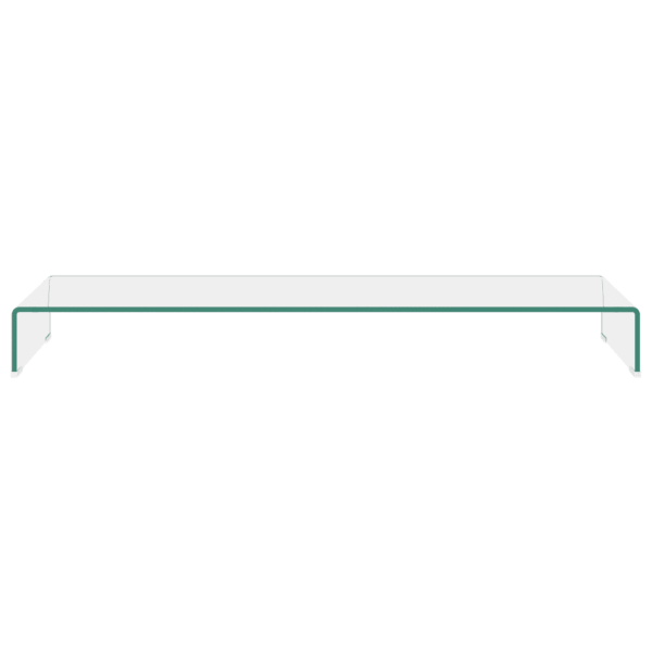 Läbipaistev klaasist monitori- ja telerialus, 120 x 30 x 13 cm – 3