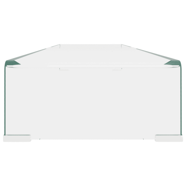Läbipaistev klaasist monitori- ja telerialus, 120 x 30 x 13 cm – 4