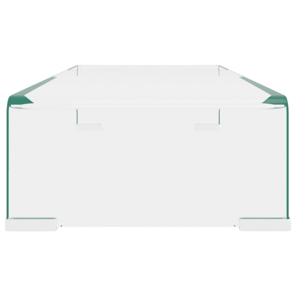 Klaasist monitori- ja telerialus, läbipaistev, 60 x 25 x 11 cm – 4