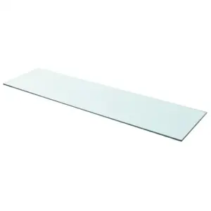 Klaasist riiuliplaat 110 x 30 cm, läbipaistev karastatud klaas, 8 mm, kandevõime 15 kg