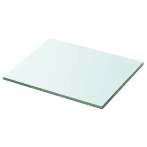 Läbipaistev karastatud klaasist riiuliplaat 20 x 25 cm, kandevõime 15 kg