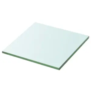 Läbipaistev karastatud klaasist riiuliplaat 30 x 30 cm, 8 mm, kandevõime 15 kg