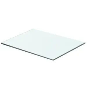 Läbipaistev karastatud klaasist riiuliplaat 40 x 25 cm, 8 mm, 15 kg kandevõimega
