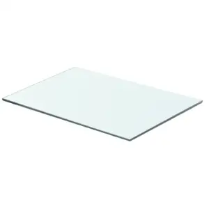 Karastatud klaasist riiuliplaat, läbipaistev, 50 x 30 cm, 8 mm, kandevõime 15 kg