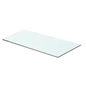 Läbipaistev karastatud klaasist riiuliplaat 60 x 25 cm, 8 mm, kandevõime 15 kg