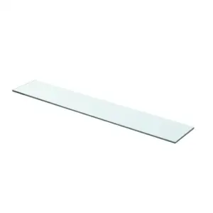 Karastatud klaasist riiuliplaat 70 x 12 cm, läbipaistev, 15 kg kandevõimega