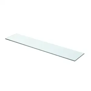Läbipaistev karastatud klaasist riiuliplaat 70 x 15 cm, kandevõime 15 kg