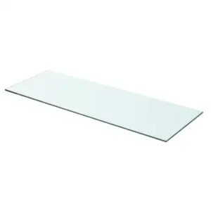 Karastatud klaasist riiuliplaat, läbipaistev, 70 x 25 cm, 8 mm, kandevõime 15 kg