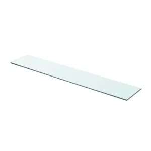 Läbipaistev karastatud klaasist riiuliplaat 80 x 15 cm, 8 mm, 15 kg kandevõimega