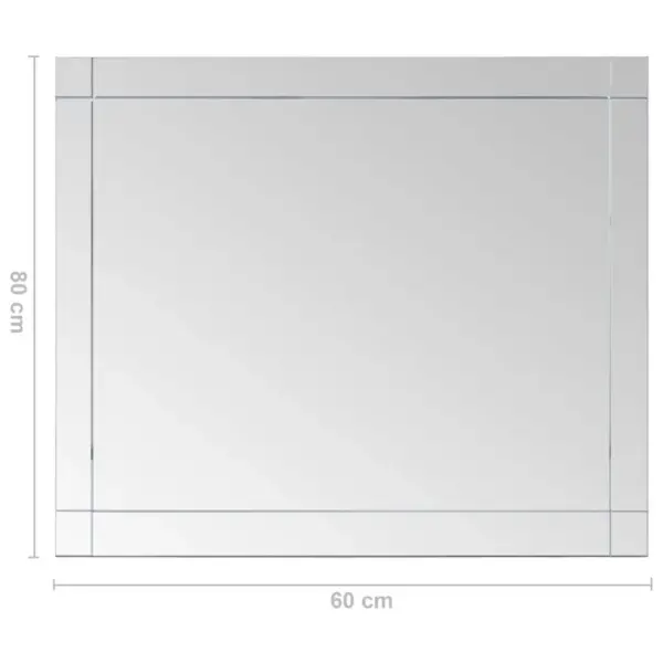 Klaasist seinapeegel, hõbedane, 80 x 60 cm, 5 mm – 6