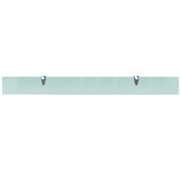 Klaasist seinariiulid 2 tk, läbipaistev, 100 x 10 cm, karastatud turvaklaas 8 mm – 4