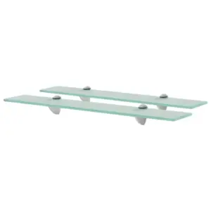 Klaasist seinariiulid, 2 tk, läbipaistev, 60 x 10 cm, 8 mm karastatud turvaklaas