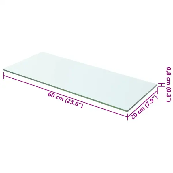 Karastatud klaasist seinariiulid, 2 tk, läbipaistev, 60 x 20 cm – 4