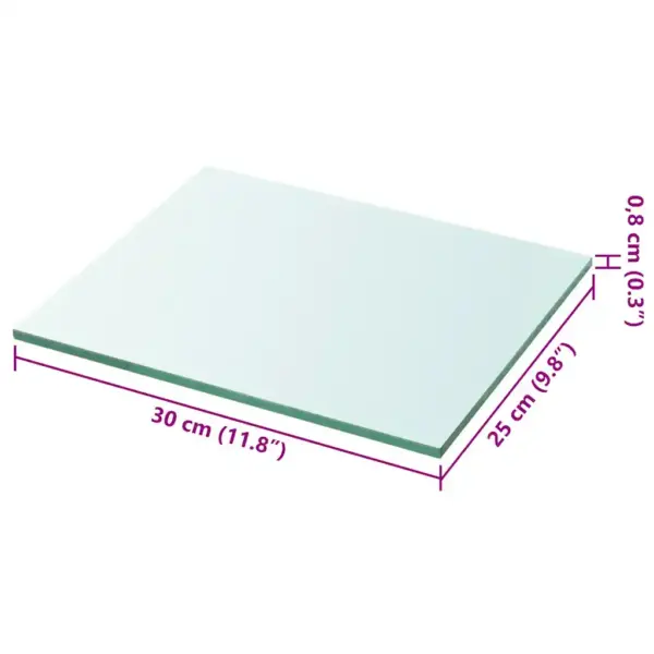 Karastatud klaasist seinariiulid, 2 tk, läbipaistvad, 30 x 25 cm – 4