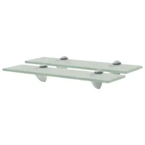 Klaasist hõljuvad seinariiulid, 2 tk, matt karastatud turvaklaas, 40 x 10 cm, 8 mm