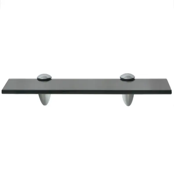Hõljuvad klaasist seinariiulid, 2 tk, must, karastatud turvaklaas, 30 x 20 cm, 8 mm – 3