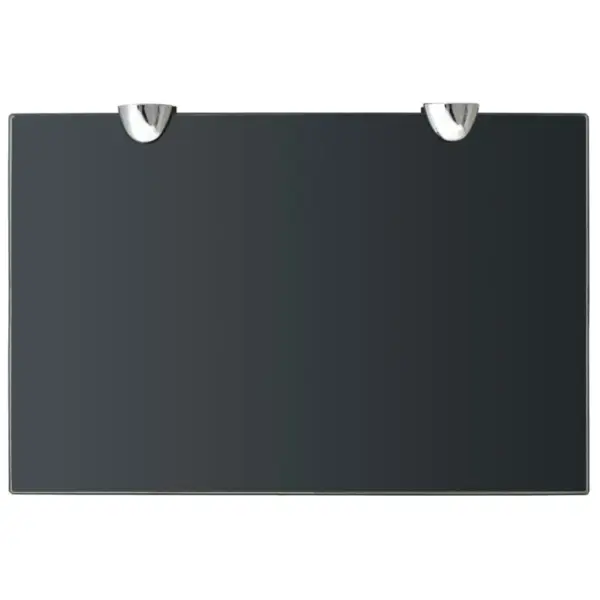 Hõljuvad klaasist seinariiulid, 2 tk, must, karastatud turvaklaas, 30 x 20 cm, 8 mm – 4
