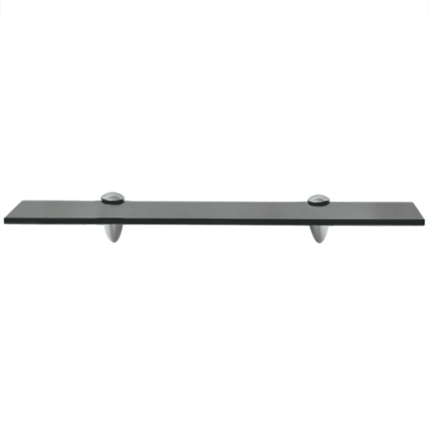 Mustad karastatud klaasist seinariiulid, 2 tk, 50 x 10 cm, 8 mm – 3