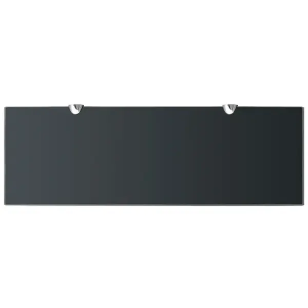 Hõljuvad klaasist seinariiulid, 2 tk, must, 60 x 20 cm, 8 mm karastatud klaas – 4