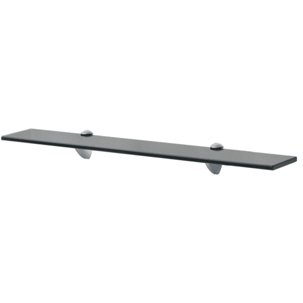 Klaasist seinariiulid, 2 tk, must, 70 x 10 cm, 8 mm karastatud klaas – 2