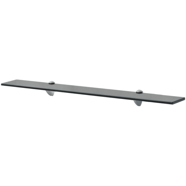 Klaasist seinariiulid 2 tk, mustad, 80 x 10 cm, 8 mm karastatud klaas - 2