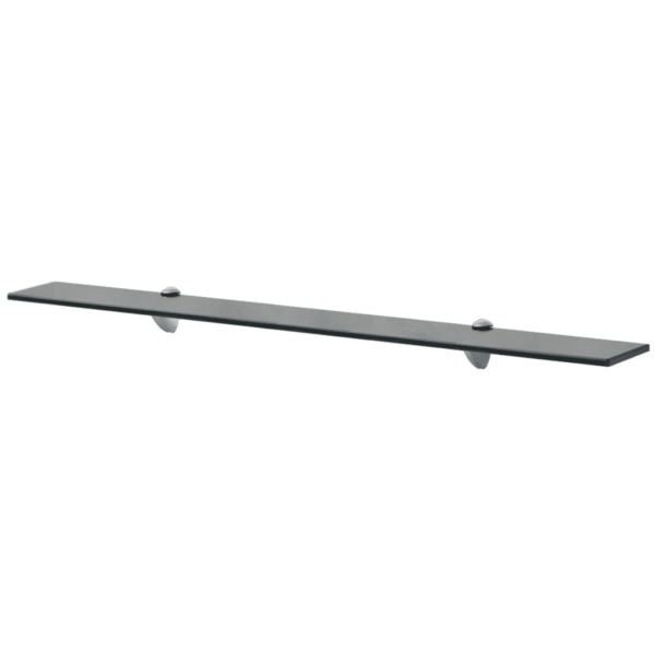 Hõljuvad klaasist seinariiulid, 2 tk, must, 90 x 20 cm, 8 mm – 2