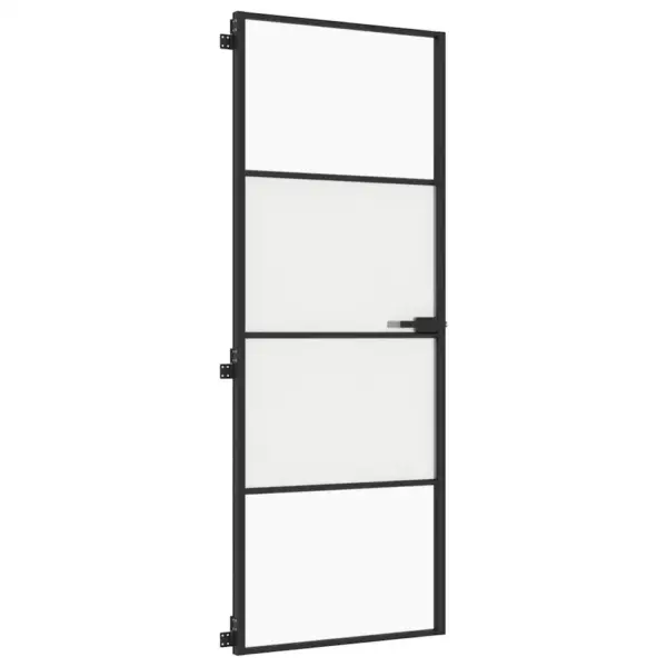 Klaasist siseuks matt ja läbipaistev, must alumiiniumraam, 76 x 201,5 cm – 5