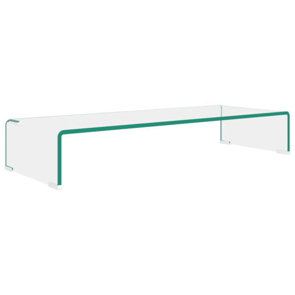 Klaasist teleri- ja monitorialus, läbipaistev, 80 x 30 x 13 cm – 2