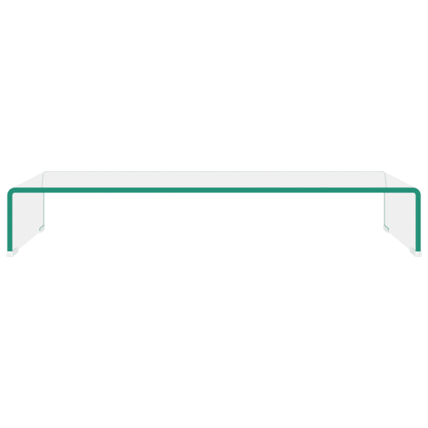 Klaasist teleri- ja monitorialus, läbipaistev, 80 x 30 x 13 cm – 3