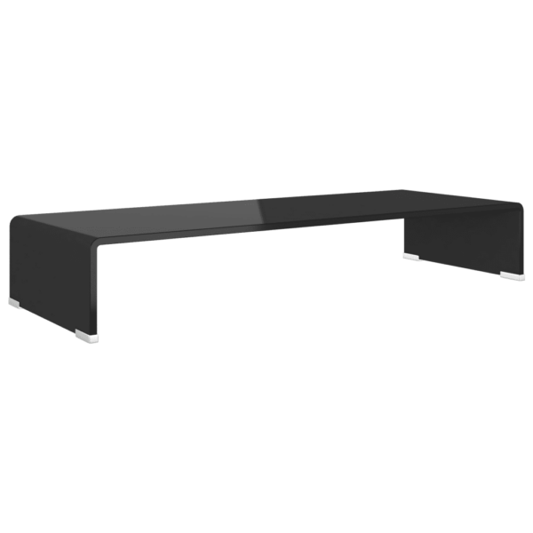 Must klaasist teleri- ja monitorialus, 80 x 30 x 13 cm - 2