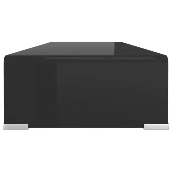 Must klaasist teleri- ja monitorialus, 80 x 30 x 13 cm - 4
