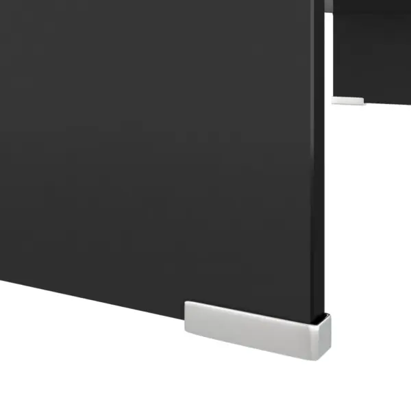 Must klaasist teleri- ja monitorialus, 80 x 30 x 13 cm - 5