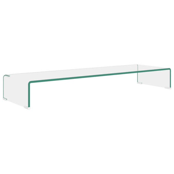 Läbipaistev klaasist telerialus ja monitorialus 100 x 30 x 13 cm – 2