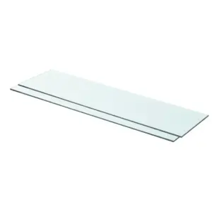 Läbipaistvad karastatud klaasriiulid, 2 tk, 80 x 20 cm