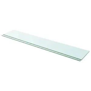 Klaasriiulid karastatud klaasist, 2 tk, läbipaistev, 110 x 20 cm