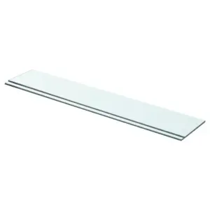 Läbipaistvad karastatud klaasriiulid, 2 tk, 70 x 12 cm, 8 mm, kandevõime 15 kg